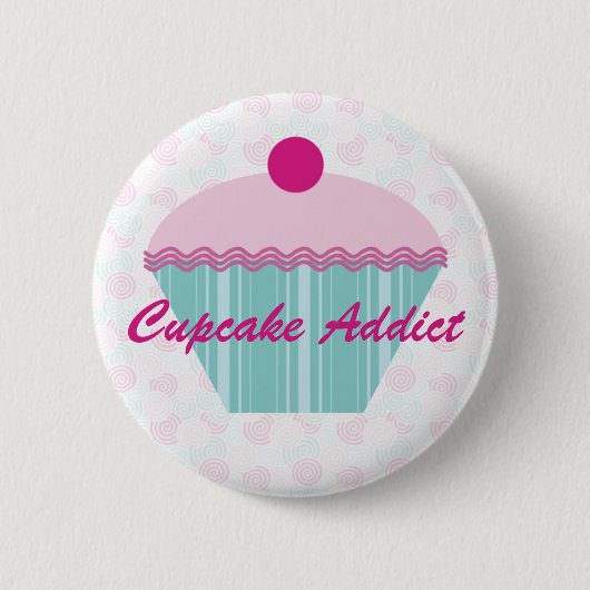 Cupcake Addict Button / Badge (Voorkant)