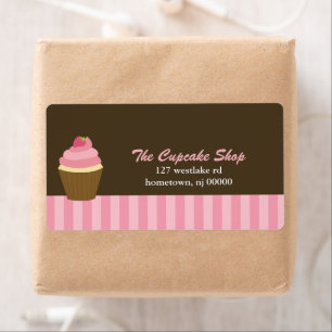 Cupcake-Adresetiketten Etiket