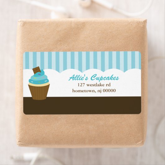 Cupcake-Adresetiketten Etiket (Insitu)