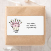 Cupcake adresetiketten etiket (Insitu)