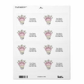 Cupcake adresetiketten etiket (Full Sheet)