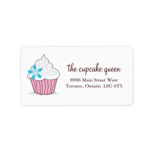 Cupcake-Adresetiketten Etiket
