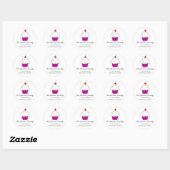 Cupcake-Adresetiketten Ronde Sticker (Vel)
