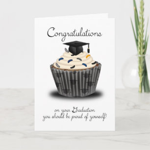 Cupcake Afstuderen gefeliciteerd Kaart