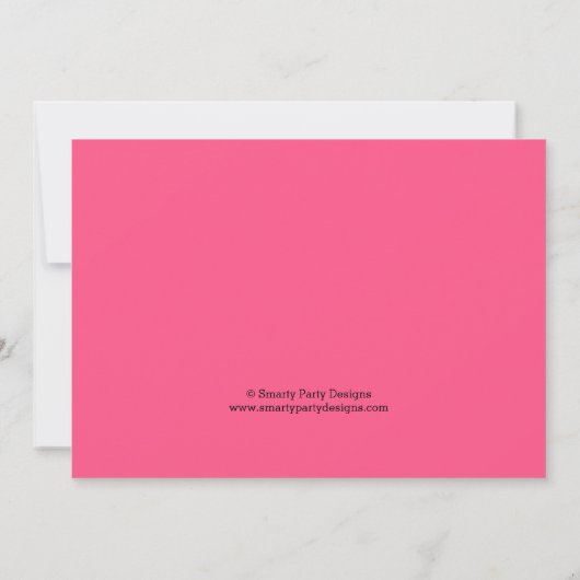 Cupcake Age Candle Girly verjaardagsuitnodiging Kaart (Achterkant)