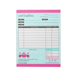 Cupcake and Cake Pops Receipt Order Form Notitieblok