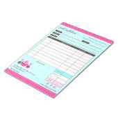 Cupcake and Cake Pops Receipt Order Form Notitieblok (Schuin)