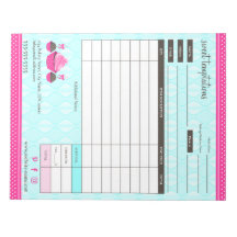 Cupcake and Cake Pops Receipt Order Form