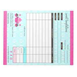 Cupcake and Cake Pops Receipt Order Form Notitieblok
