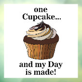 Cupcake And My Day is Made Cupcake Restaurant Raamsticker (Vel 3)