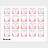 Cupcake and Sprinkles Birthday Party Vierkante Sticker (Vel)
