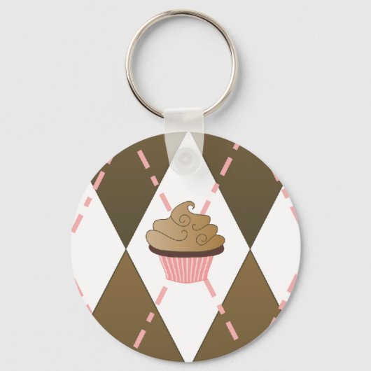 Cupcake Argyle Sleutelhanger (Voorkant)
