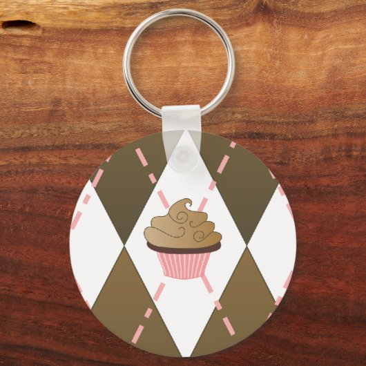 Cupcake Argyle Sleutelhanger (Voorkant)