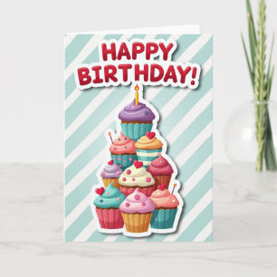 Cupcake Art Verjaardagskaart Kaart