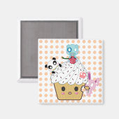 Cupcake Attack! (>_<) Magneet (Voorkant / Achterkant)