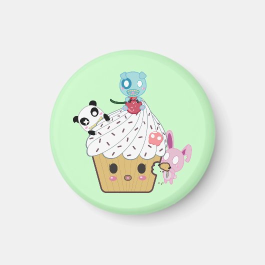 Cupcake Attack! (>_<) Magneet (Voorkant)