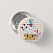 Cupcake Attack! (>_<) Ronde Button 3,2 Cm (Voorkant /achterkant)