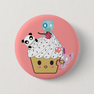 Cupcake Attack! (>_<) Ronde Button 5,7 Cm
