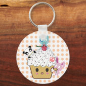 Cupcake Attack! (>_<) Sleutelhanger (Voorkant)
