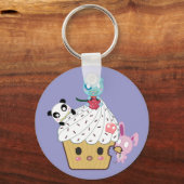Cupcake Attack! (>_<) Sleutelhanger (Voorkant)