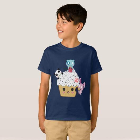 Cupcake Attack! (>_<) T-shirt (Voorkant volledig)