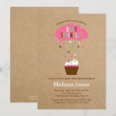 Cupcake Baby Sprinkle Baby shower Uitnodiging (Voorkant / Achterkant)