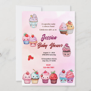Cupcake Babyfeestje Kaart