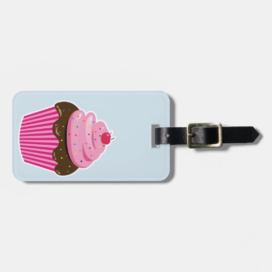 Cupcake Bagagelabel (Voorkant horizontaal)