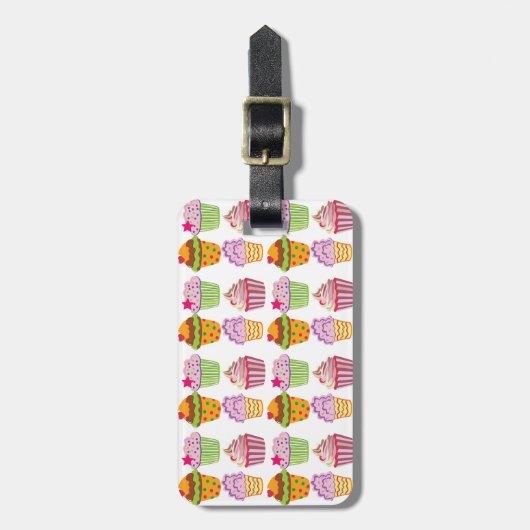 Cupcake Bagagelabel (Voorkant verticaal)