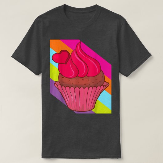 Cupcake Bake Bakery Baker Cake Food Delicious Swee T-shirt (Design voorkant)