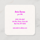 Cupcake Baker Bakery Chef Catering Vierkante Visitekaartje (Achterkant)