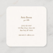 Cupcake Baker Bakery Chef Catering Vierkante Visitekaartje (Achterkant)