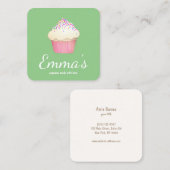 Cupcake Baker Bakery Chef Catering Vierkante Visitekaartje (Voorkant / Achterkant)