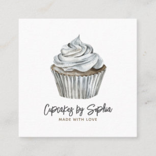 Cupcake Baker Bakery Chef Catering Vierkante Visitekaartje