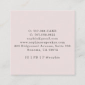 Cupcake Baker Bakery Chef Catering Vierkante Visitekaartje (Achterkant)