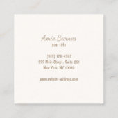 Cupcake Baker Bakery Chef Catering Vierkante Visitekaartje (Achterkant)