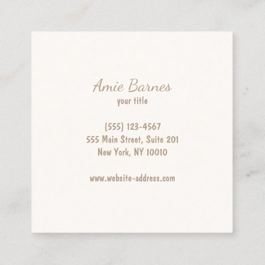 Cupcake Baker Bakery Chef Catering Vierkante Visitekaartje (Achterkant)