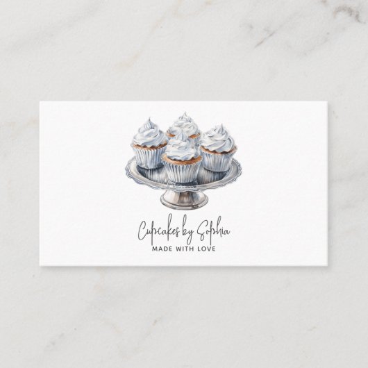 Cupcake Baker Bakery Chef Catering Visitekaartje (Voorkant)