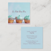 Cupcake Baker Bakery Pastry Chef Catering Vierkante Visitekaartje (Voorkant / Achterkant)