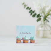 Cupcake Baker Bakery Pastry Chef Catering Vierkante Visitekaartje (Staand voorkant)