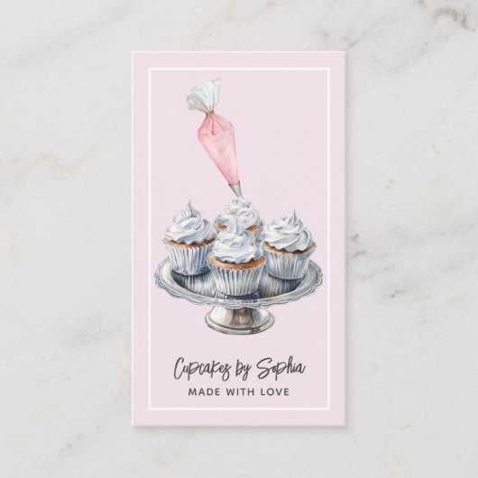 Cupcake Baker Bakery Pastry Chef Catering Visitekaartje (Voorkant)
