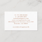 Cupcake Baker Bakkerij Banketbakker Visitekaartje (Achterkant)