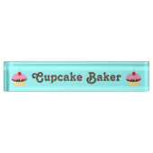 Cupcake Baker naam Bord Naambordje (Voorkant)