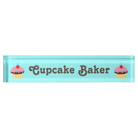 Cupcake Baker  naam Bord Naambordje (Voorkant)