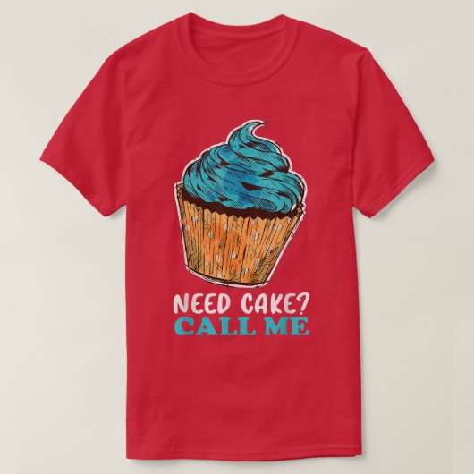 Cupcake Baker Pastry Chef 1348 T-shirt (Design voorkant)