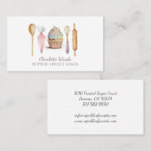 Cupcake Baker Pastry Chef Baker's Utensils Visitekaartje (Voorkant / Achterkant)