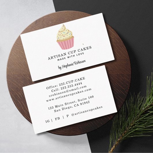 Cupcake Baker Pastry Chef Catering Visitekaartje