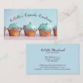 Cupcake Baker Pastry Chef Catering Visitekaartje (Voorkant / Achterkant)
