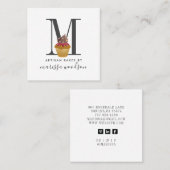 Cupcake Baker Pastry Chef Vierkante Visitekaartje (Voorkant / Achterkant)
