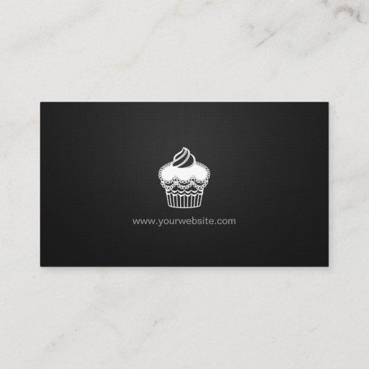 Cupcake Baker - Professional Premium Black Mesh Visitekaartje (Achterkant)